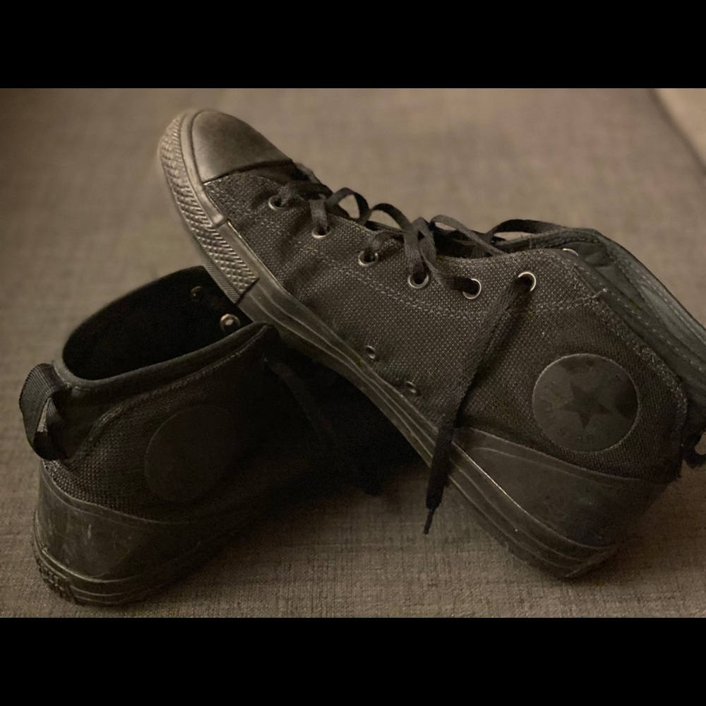 Black on black Chuck Taylor’s